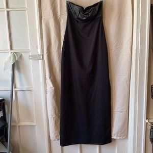 Black long dress with mesh band back